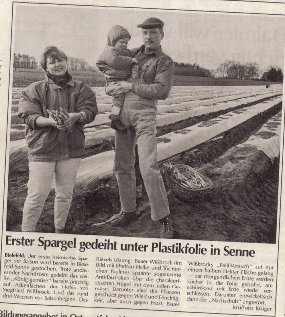 Zeitungsartikel Hof Wissbrock